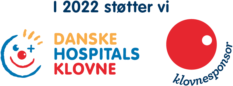Vi støtter de Danske Hospitalsklovne i 2018, 2019, 2020 og 2022